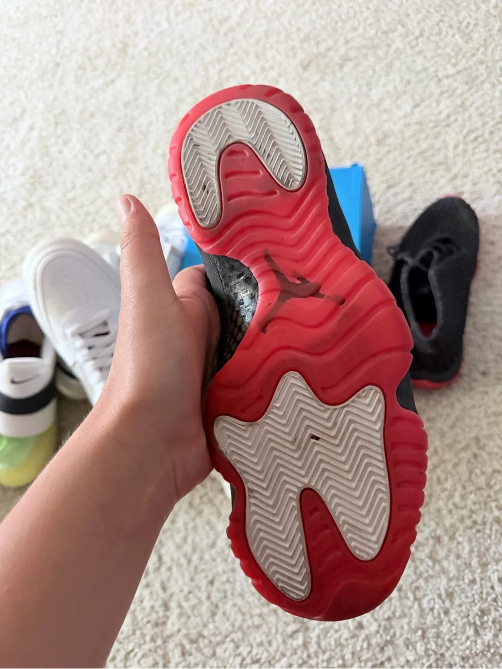 Jordan black and red future
